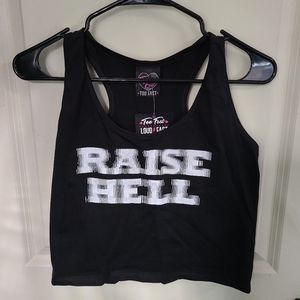 Too Fast Raise Hell Crop Top Size XL